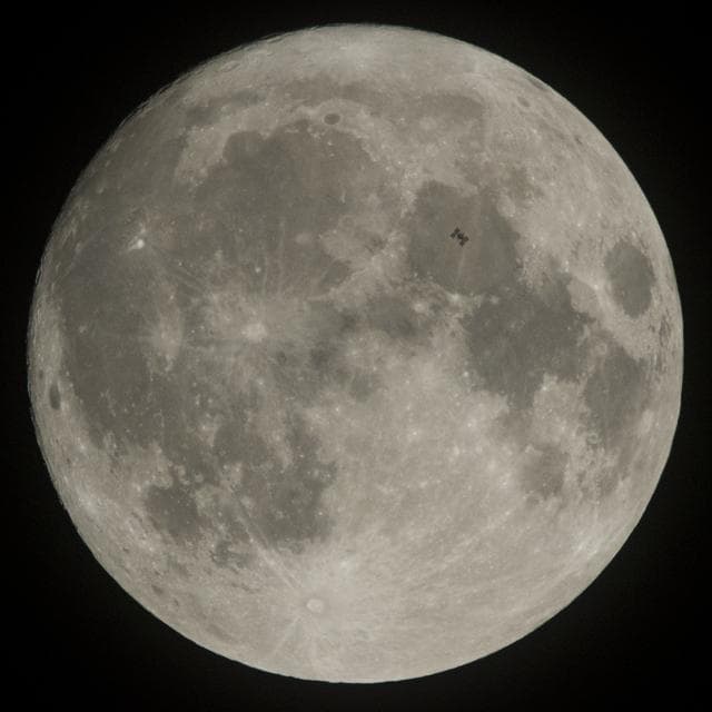NASA image: ISS Lunar Transit