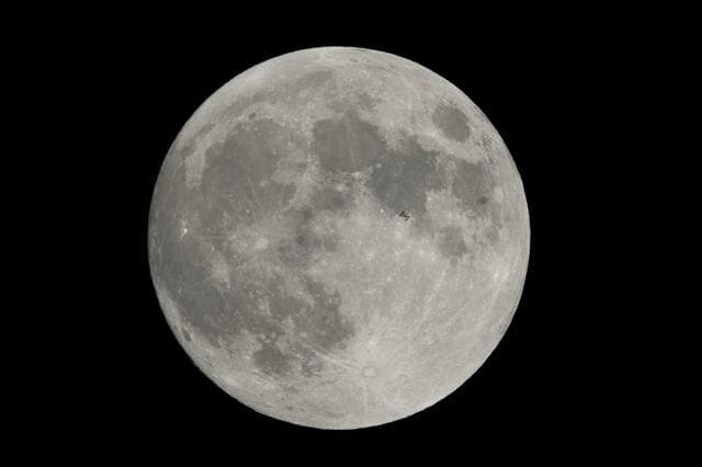 NASA image: International Space Station Lunar Transit