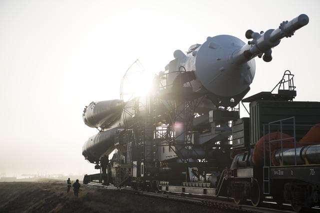 NASA image: Expedition 55 Soyuz Rollout
