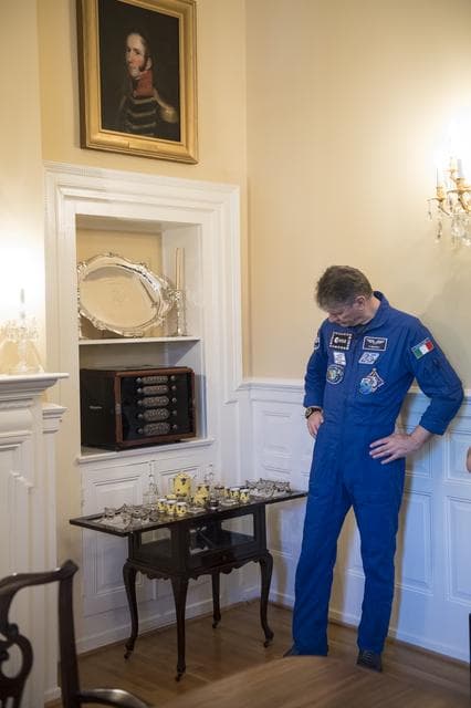NASA image: Astronauts Randy Bresnik and Paolo Nespoli Visit Marine Corps Ba