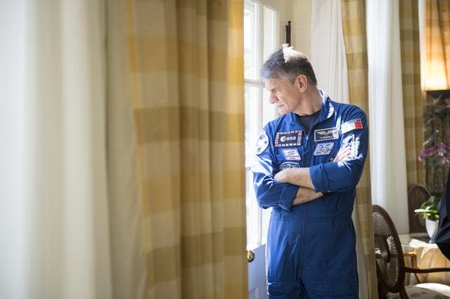 NASA image: Astronauts Randy Bresnik and Paolo Nespoli Visit Marine Corps Ba