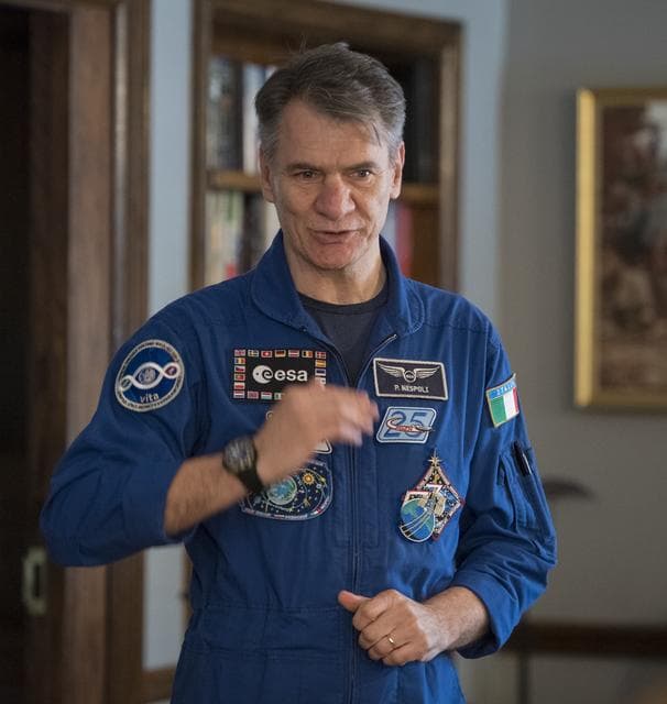 NASA image: Astronauts Randy Bresnik and Paolo Nespoli Visit Marine Corps Ba