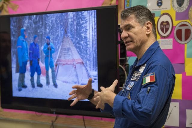 NASA image: Astronauts Bresnik and Nespoli at the Washington School for Girl