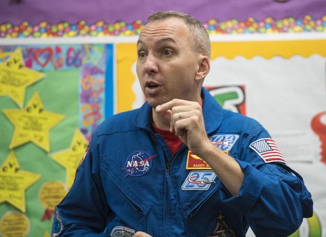 NASA image: Astronauts Bresnik and Nespoli at the Washington School for Girl