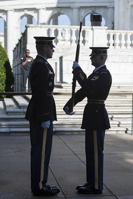 NASA image: Astronauts Vande Hei and Acaba at the Arlington National Cemeter