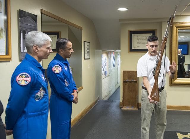 NASA image: Astronauts Vande Hei and Acaba at the Arlington National Cemeter