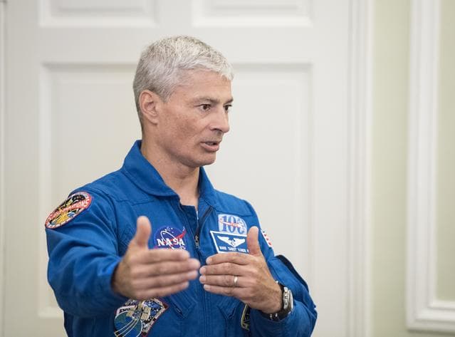 NASA image: Astronauts Vande Hei and Acaba at the DACOR Bacon House