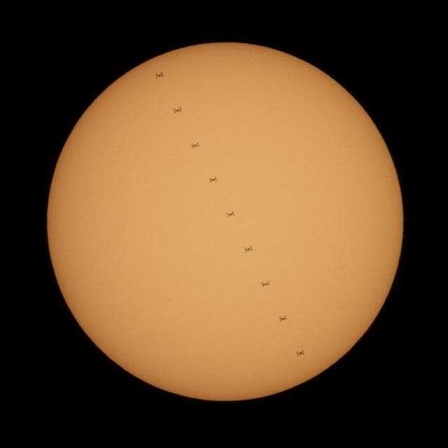 NASA image: ISS Solar Transit