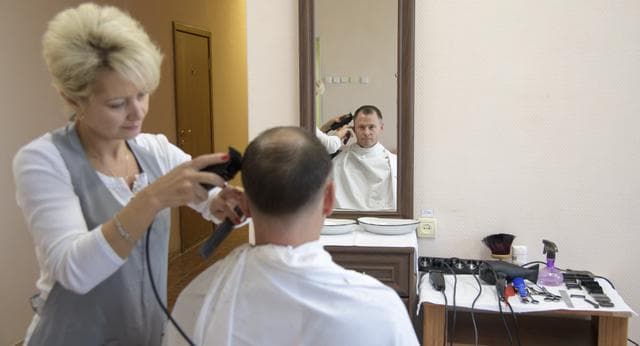NASA image: Expedition 57 Crew Haircuts