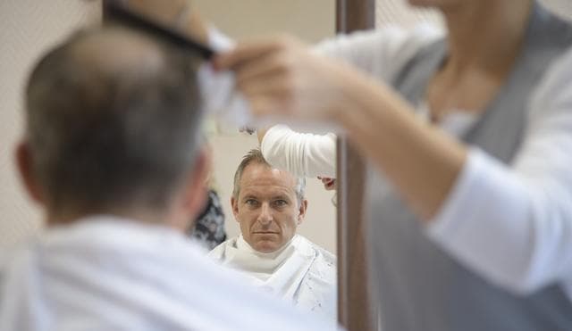 NASA image: Expedition 57 Crew Haircuts