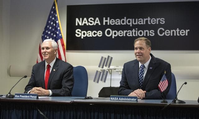 NASA image: VP Pence Speaks with Astronauts Onboard ISS