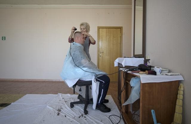 NASA image: Expedition 59 Crew Haircuts
