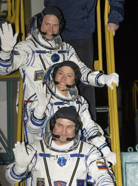 NASA image: Expedition 59 Crew Wave Farewell