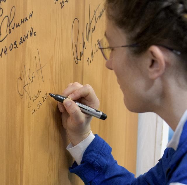 NASA image: Expedition 59 Door Signing