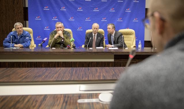 NASA image: Expedition 59 Post Docking Press Conference