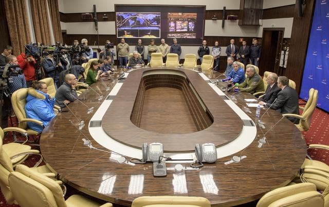NASA image: Expedition 59 Post Docking Press Conference