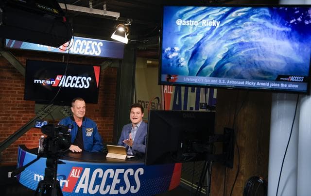 NASA image: Astronaut Ricky Arnold at Baltimore Orioles Game