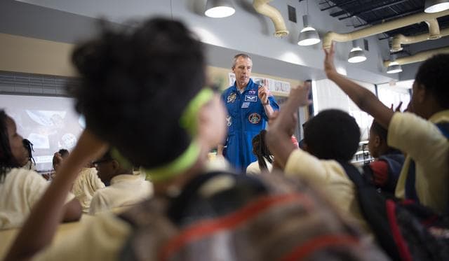 Astronaut Drew Feustel at John Burroughs Elementary School
