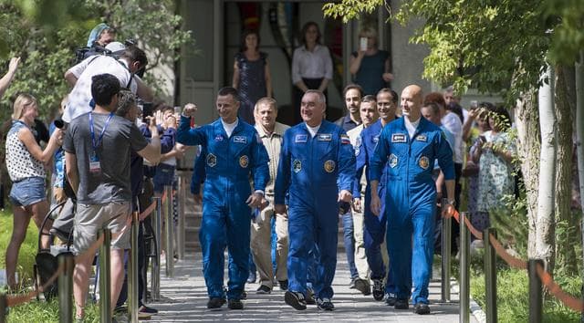 NASA image: Expedition 60 Cosmonaut Hotel Depatrure