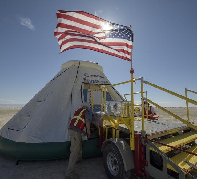 NASA image: Boeing CST-100 Starliner Landing Rehearsals