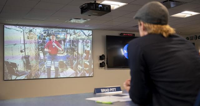 NASA image: ISS Downlink with Actor Brad Pitt