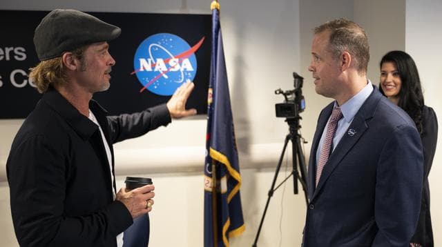 NASA image: ISS Downlink with Actor Brad Pitt