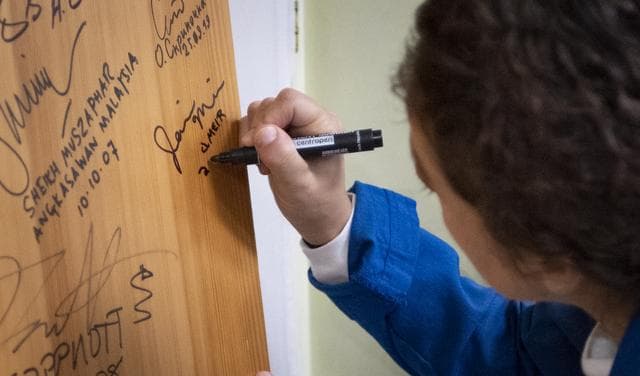 NASA image: Expedition 61 Door Signing