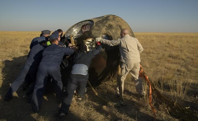 NASA image: Expedition 60 Soyuz MS-12 Landing