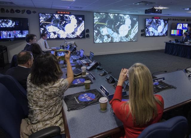 NASA image: NASA Leadership and Members of Congress watch First All-Woman Sp