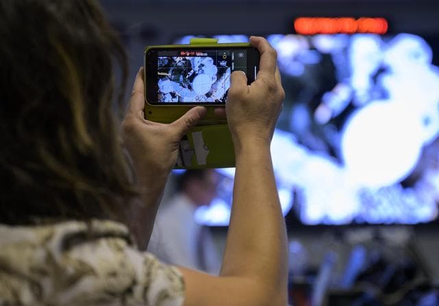 NASA image: NASA Leadership and Members of Congress watch First All-Woman Sp