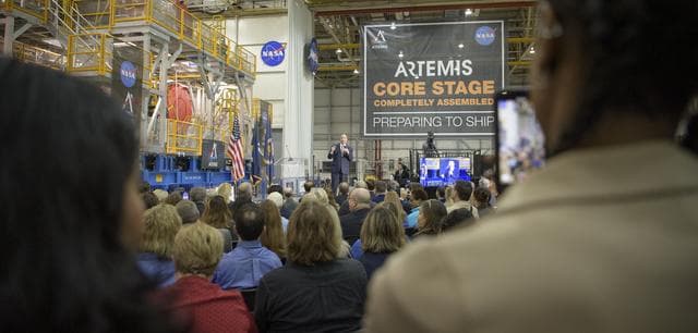 NASA image: Artemis Day, Unveiling of Moon Mission Rocket Stage