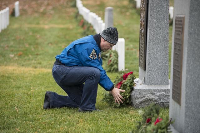 NASA image: Doug Wheelock Participates in Wreaths Across America Day