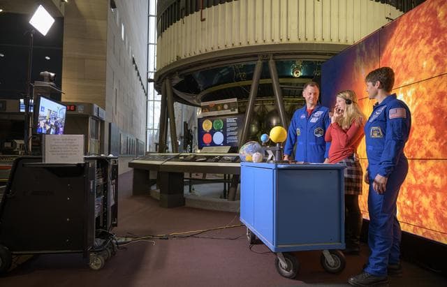 Astronauts McClain and Hague at NASM