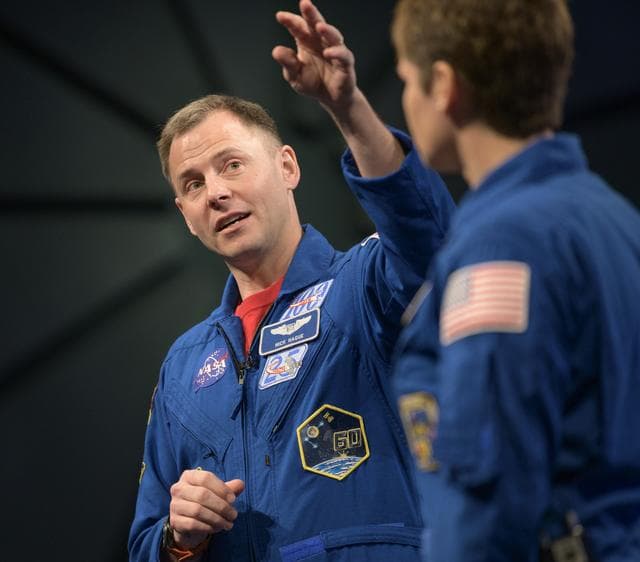 NASA image: Astronauts McClain and Hague at NASM
