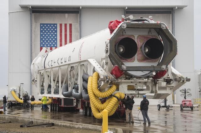 NASA image: Northrop Grumman Antares CRS-13 Rollout