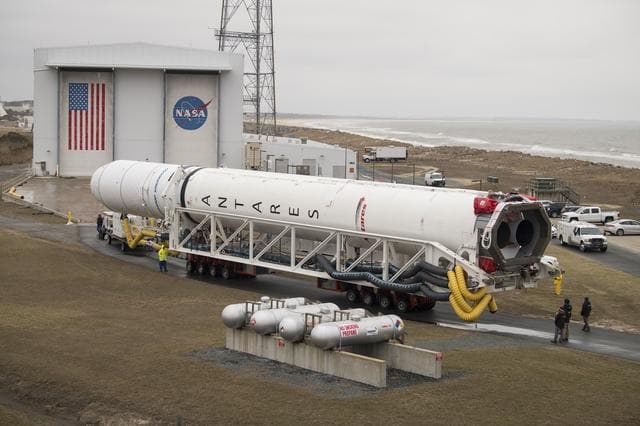 NASA image: Northrop Grumman Antares CRS-13 Rollout
