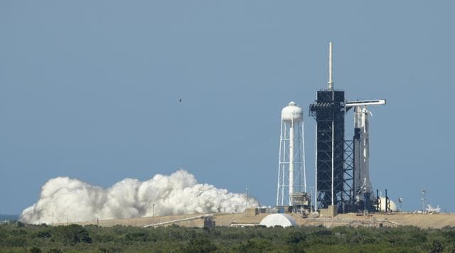 NASA image: SpaceX Demo-2 Static Fire