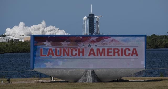 NASA image: SpaceX Demo-2 Static Fire