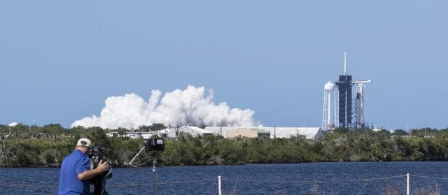 NASA image: SpaceX Demo-2 Static Fire