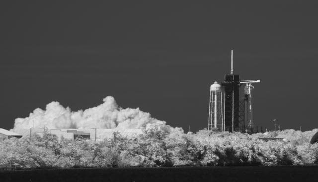 NASA image: SpaceX Demo-2 Static Fire