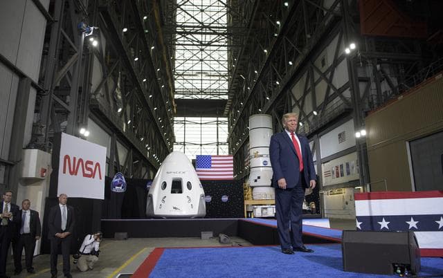 NASA image: President Trump Postlaunch Remarks