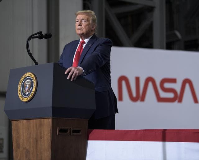 NASA image: President Trump Postlaunch Remarks
