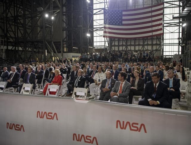 NASA image: President Trump Postlaunch Remarks