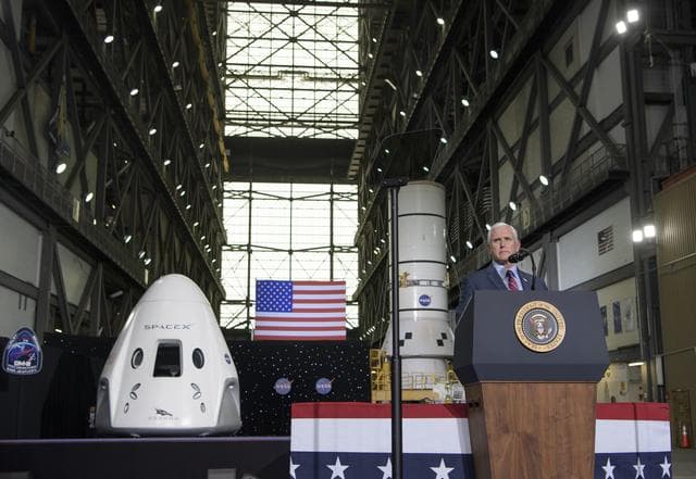NASA image: President Trump Postlaunch Remarks