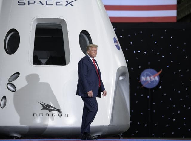NASA image: President Trump Postlaunch Remarks