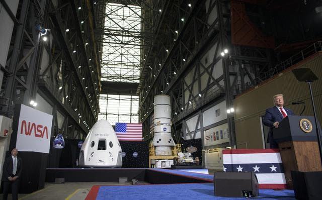 NASA image: President Trump Postlaunch Remarks