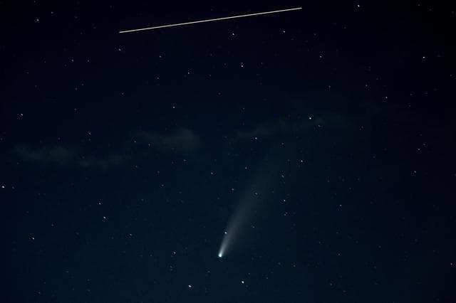 NASA image: Comet NEOWISE and ISS
