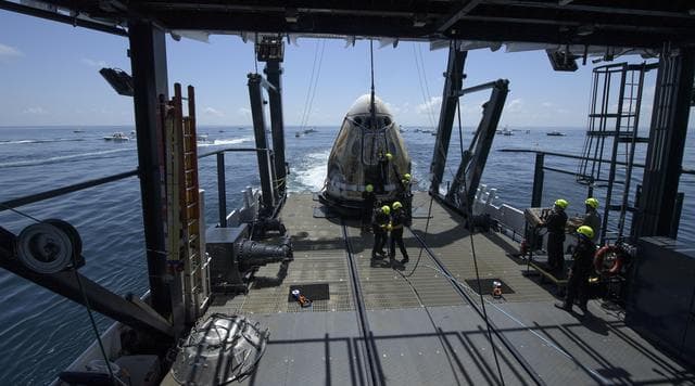 NASA image: SpaceX Demo-2 Landing