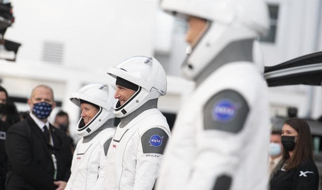 NASA image: SpaceX Crew-1 Crew Walkout