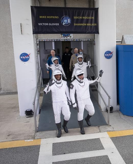 NASA image: SpaceX Crew-1 Crew Walkout